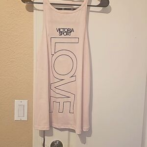 victoria secret sport tank top sz small pink